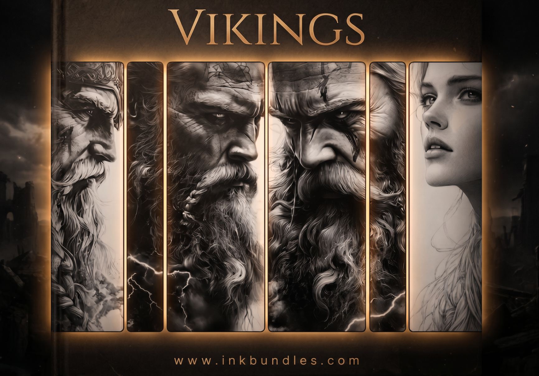 Vikings tattoo art collection — Norse black and grey designs by Design Team Valhalla